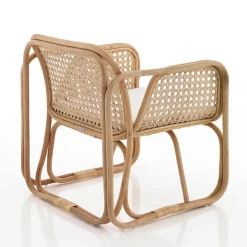 Viadurini in the Garden Sessel Rattan-Outdoor- und Indoor-Rattan-Sessel und Saia-Stoffkissen – Voir