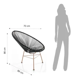 Viadurini in the Garden Moderne Sessel-Outdoor- und Indoor-Sessel aus Metall und Polyrattan – Erbium