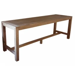 Viadurini in the Garden Bartheke Für Zuhause-Outdoor-Bartheke 250x70 cm aus recyceltem Teakholz - Ansicht