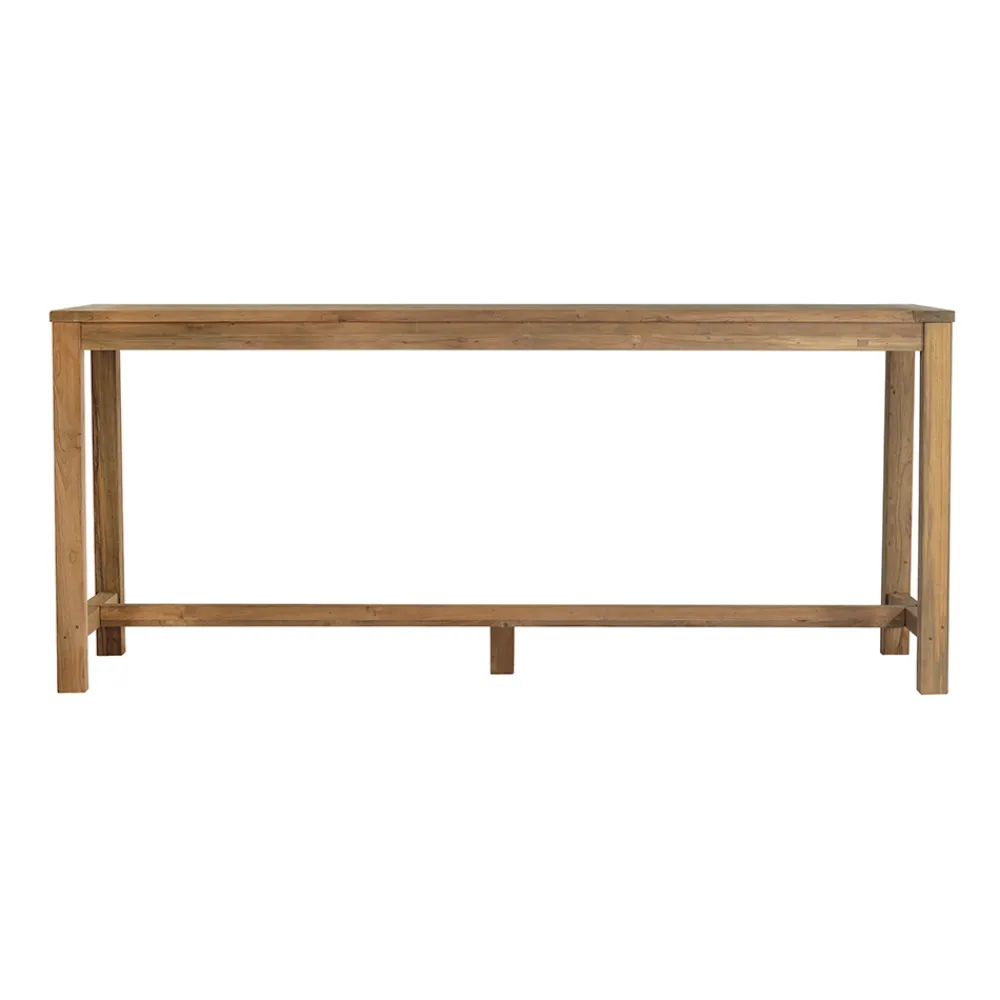 Viadurini in the Garden Bartheke Für Zuhause-Outdoor-Bartheke 250x70 cm aus recyceltem Teakholz - Ansicht