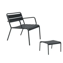 Viadurini in the Garden Sonnenliegen-Outdoor-Chaiselongue mit Metallfußstütze Made in Italy - Amina