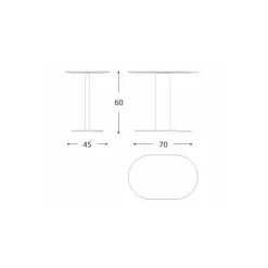 Varaschin Garten Beistelltisch-Outdoor-Couchtisch aus Aluminium und Stahl Made in Italy - Plinto von