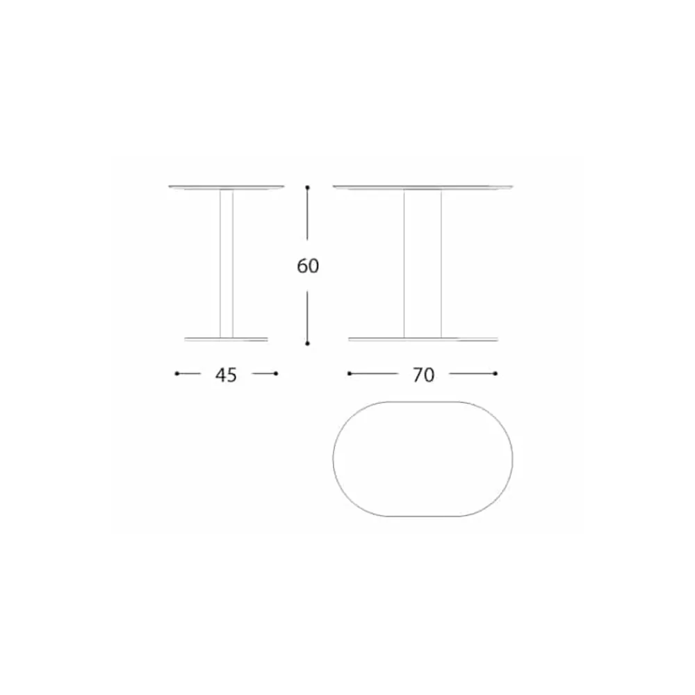 Varaschin Garten Beistelltisch-Outdoor-Couchtisch aus Aluminium und Stahl Made in Italy - Plinto von