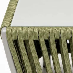 Viadurini in the Garden Garten Beistelltisch-Outdoor-Couchtisch aus Aluminium und gewebtem Stoff - Eugene