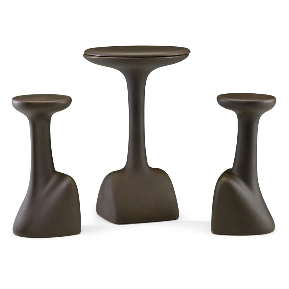 Viadurini in the Garden Garten Beistelltisch-Outdoor-Couchtisch aus farbigem Polyethylen 96 cm Made in Italy - Uliveto