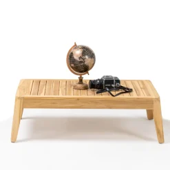 Viadurini in the Garden Garten Beistelltisch-Outdoor-Couchtisch aus natürlichem Teakholz - Jhon