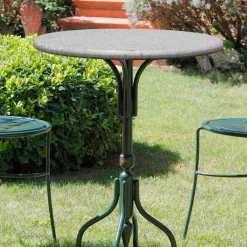 Viadurini in the Garden Garten Beistelltisch-Outdoor-Couchtisch aus Stein, handgefertigt in Italien - Livigno