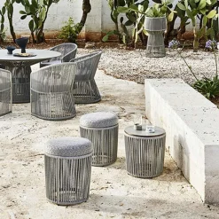 Varaschin Garten Beistelltisch-Outdoor-Couchtisch HPL-Platte und Aluminiumbasis - Tibidabo von