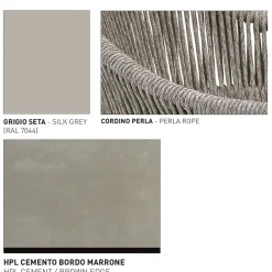 Varaschin Garten Beistelltisch-Outdoor-Couchtisch HPL-Platte und Aluminiumbasis - Tibidabo von