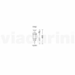 Viadurini Lighting Garten-Wandlampen-Outdoor-Deckenleuchte aus Aluminiumdruckguss, made in Italy, Anika