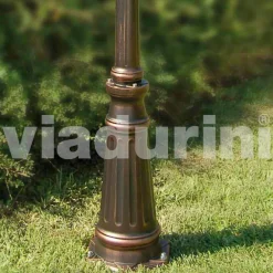 Viadurini Lighting Gartenlampion-Outdoor-drei-Licht-Laternenpfahl aus Aluminium, hergestellt in Italien, Anika