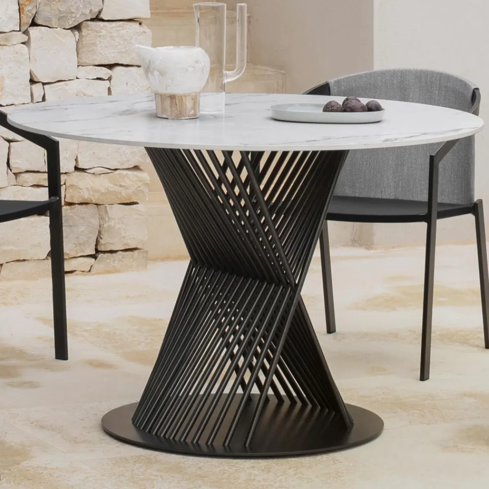 Viadurini in the Garden Gartentische Aus Aluminium-Outdoor-Esstisch aus Aluminium und Steinzeugplatte Made in Italy - Donovan