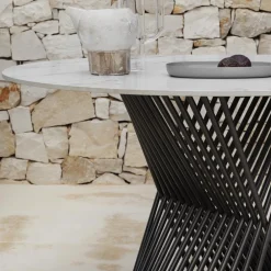 Viadurini in the Garden Gartentische Aus Aluminium-Outdoor-Esstisch aus Aluminium und Steinzeugplatte Made in Italy - Donovan