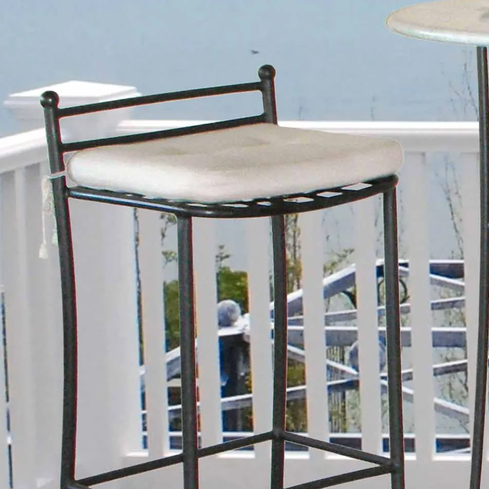 Viadurini in the Garden Outdoor Hocker-Outdoor-Hocker aus Graphiteisen, handgefertigt in Italien - Zito