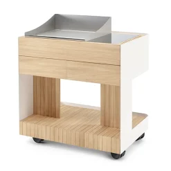 Viadurini in the Garden Outdoor Küchen-Outdoor-Küche 96x70x93 cm aus massivem Teakholz und Aluminium - Raffiniert