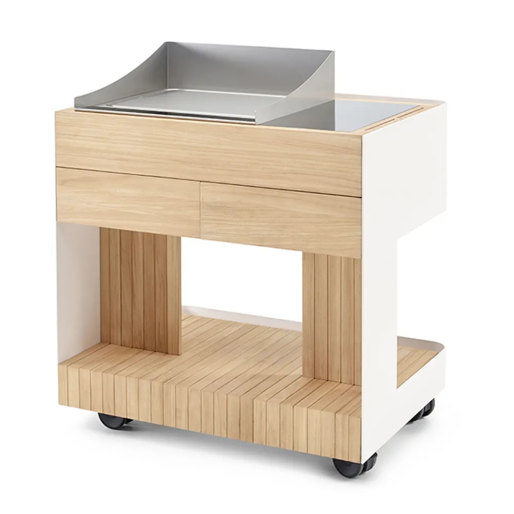 Viadurini in the Garden Outdoor Küchen-Outdoor-Küche 96x70x93 cm aus massivem Teakholz und Aluminium - Raffiniert