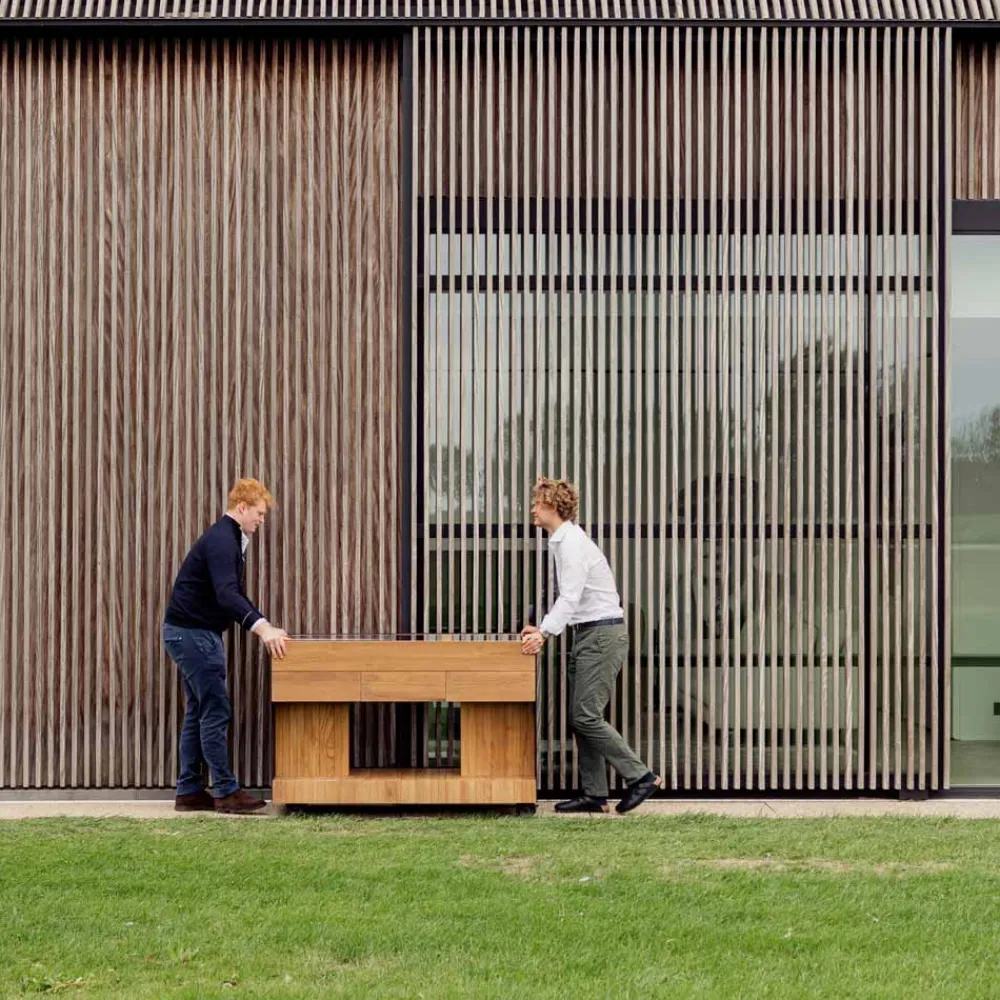 Viadurini in the Garden Outdoor Küchen-Outdoor-Küche 141x70x93 cm aus massivem Teakholz und Aluminium - Stilosa