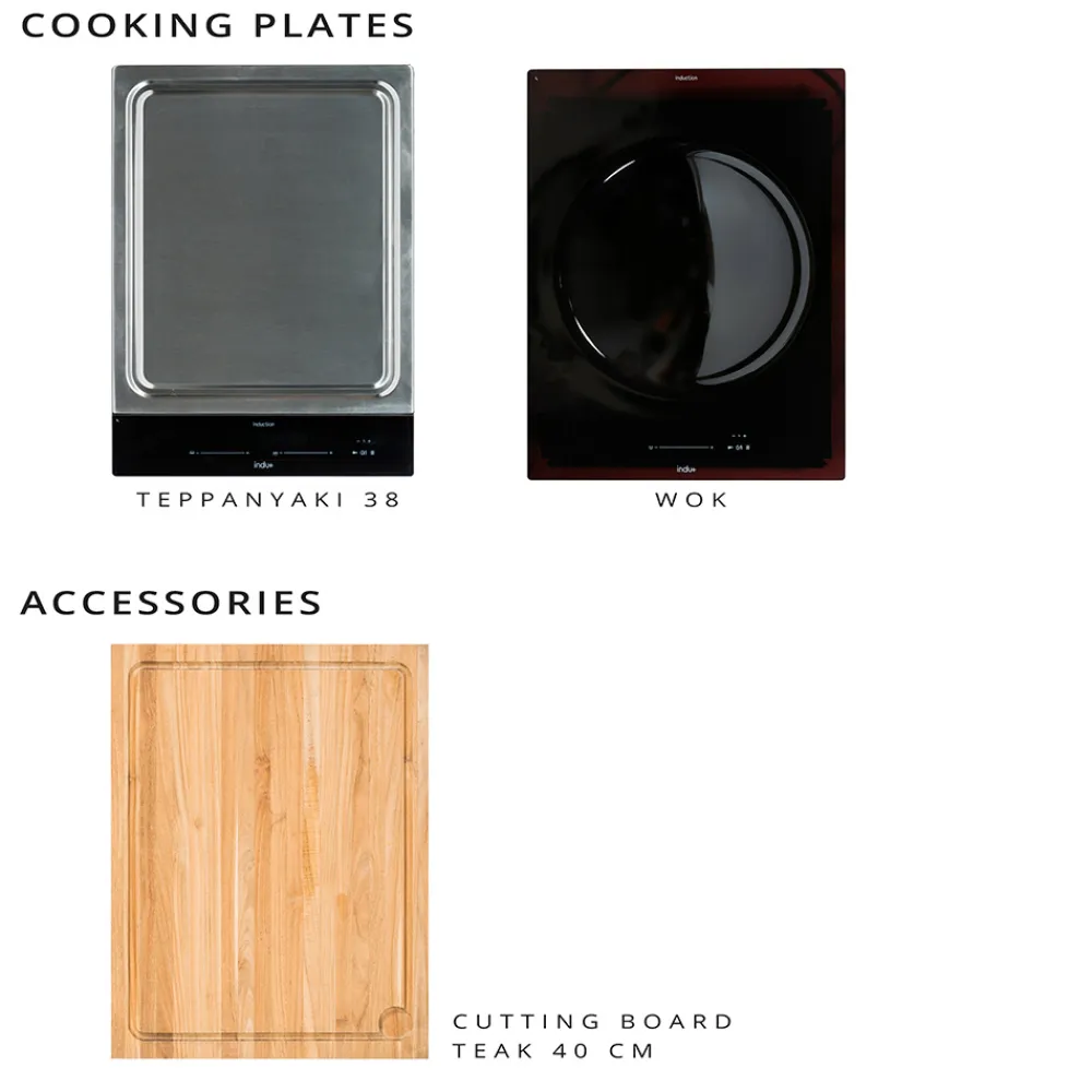 Viadurini in the Garden Outdoor Küchen-Outdoor-Küche 141x70x93 cm aus massivem Teakholz und Aluminium - Stilosa