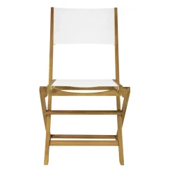 Viadurini in the Garden Gartenstühle Holz-Outdoor-Klappstuhl aus Akazienholz und Textilene - Perfect