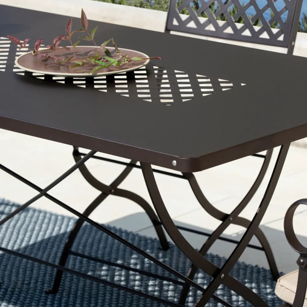 Viadurini in the Garden Gartentische Fest-Outdoor-Klapptisch aus verzinktem Stahl Made in Italy - Selvaggia