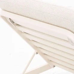 Viadurini in the Garden Sonnenliegen-Outdoor-Liege aus Aluminium und Stoff mit Rädern - Solaria