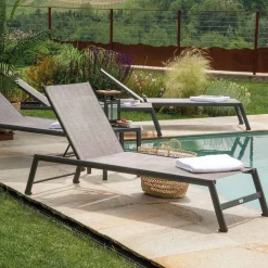 Viadurini in the Garden Sonnenliegen-Outdoor-Liege aus Aluminium mit verschiedenen Oberflächen - Sheet