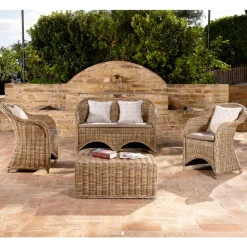 Viadurini in the Garden Garten Lounge Set-Outdoor-Lounge in grauem Kubù mit Sitzkissen - Nazgul