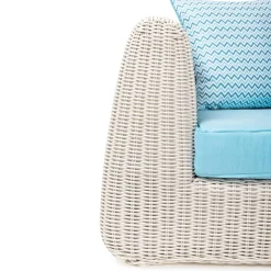 Viadurini in the Garden Garten Lounge Set-Outdoor-Lounge in Polyrattan und blauen Kissen - Charlie