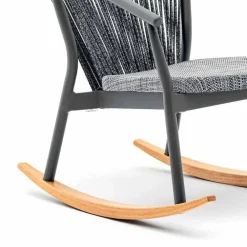 Varaschin Metallsessel-Outdoor-Schaukelsessel aus Massivholz und Stoff - Smart von