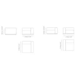 Viadurini in the Garden Gartensofas-Outdoor-Schnittsofa aus marineblauem Sperrholz Made in Italy - Bahias