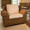 Viadurini in the Garden Sessel Rattan-Outdoor-Sessel aus Abaca mit Kissen inklusive - Lagertha