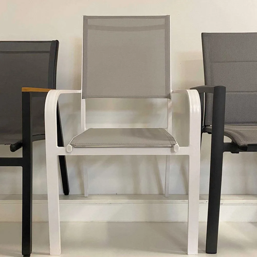 Viadurini in the Garden Metallsessel-Outdoor-Sessel aus Aluminium und Textilene - Solar