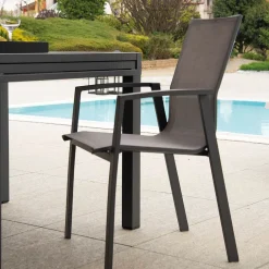 Viadurini in the Garden Metallsessel-Outdoor-Sessel aus Aluminium und Textilene - Karte