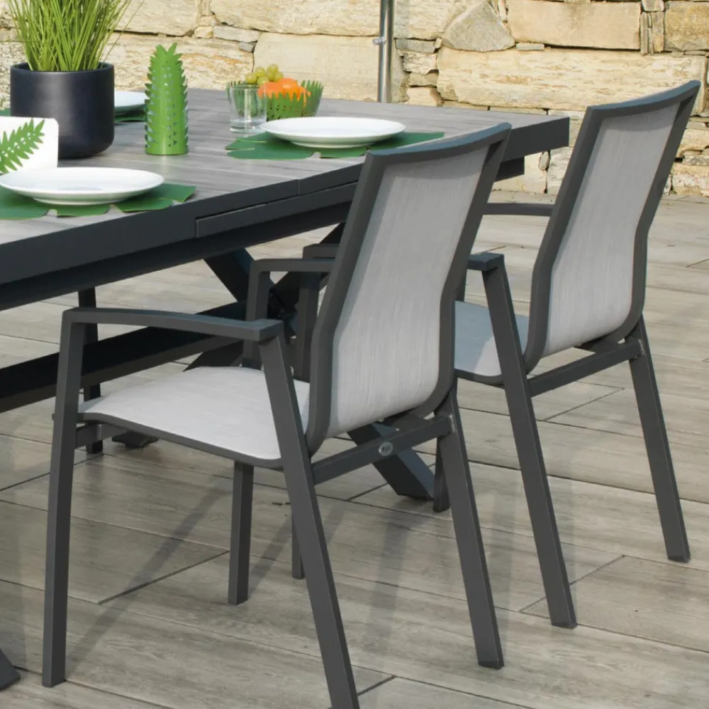 Viadurini in the Garden Metallsessel-Outdoor-Sessel aus Aluminium und Textilene - Karte