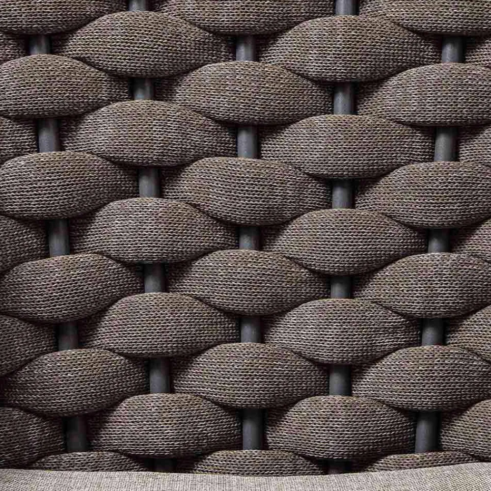 Viadurini in the Garden Metallsessel-Outdoor-Sessel aus Aluminium und Seil mit Stoffkissen - Rasti