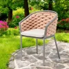 Viadurini in the Garden Stoffsessel|Metallsessel-Outdoor-Sessel aus Aluminium und handgewebtem Olefil-Stoff – Reda