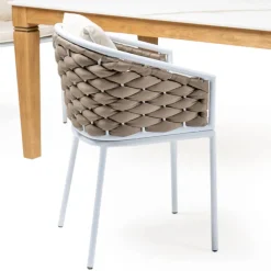 Viadurini in the Garden Stoffsessel|Metallsessel-Outdoor-Sessel aus Aluminium und handgewebtem Olefil-Stoff – Reda