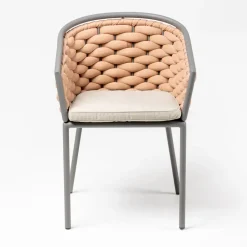 Viadurini in the Garden Stoffsessel|Metallsessel-Outdoor-Sessel aus Aluminium und handgewebtem Olefil-Stoff – Reda