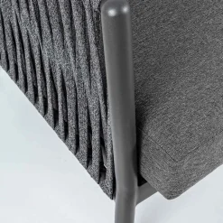 Viadurini in the Garden Metallsessel-Outdoor-Sessel aus Aluminium, Seil und Anthrazit, Homemotion - Shama