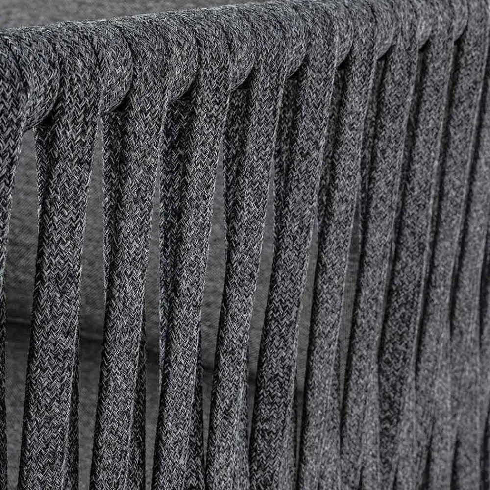 Viadurini in the Garden Metallsessel-Outdoor-Sessel aus Aluminium, Seil und Anthrazit, Homemotion - Shama