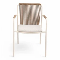 Viadurini in the Garden Metallsessel-Outdoor-Sessel aus beigem Aluminium und Terra-Seil - Luxe