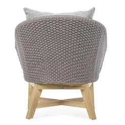 Viadurini in the Garden Holzsessel-Outdoor-Sessel aus gewebtem Seil und Teakholz, Homemotion - Callum