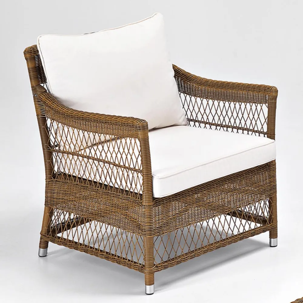 Viadurini in the Garden Metallsessel-Outdoor-Sessel aus handgewebtem Polyrattan - Gigi