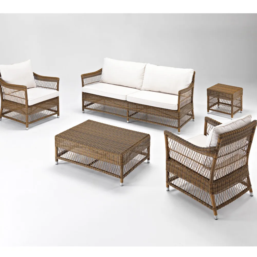 Viadurini in the Garden Metallsessel-Outdoor-Sessel aus handgewebtem Polyrattan - Gigi