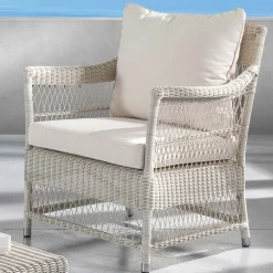 Viadurini in the Garden Metallsessel-Outdoor-Sessel aus handgewebtem Polyrattan - Gigi