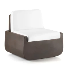 Viadurini in the Garden Sessel Kunststoff-Outdoor-Sessel aus Polyethylen mit Stoffkissen Made in Italy - Belida