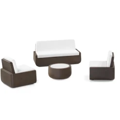 Viadurini in the Garden Sessel Kunststoff-Outdoor-Sessel aus Polyethylen mit Stoffkissen Made in Italy - Belida