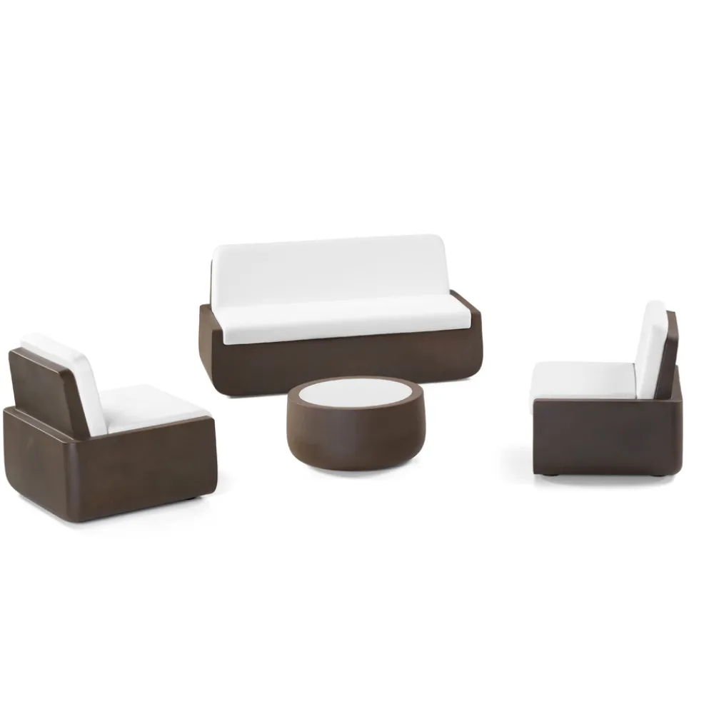 Viadurini in the Garden Sessel Kunststoff-Outdoor-Sessel aus Polyethylen mit Stoffkissen Made in Italy - Belida