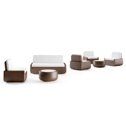 Viadurini in the Garden Sessel Kunststoff-Outdoor-Sessel aus Polyethylen mit Stoffkissen Made in Italy - Belida