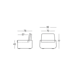 Viadurini in the Garden Sessel Kunststoff-Outdoor-Sessel aus Polyethylen mit Stoffkissen Made in Italy - Belida